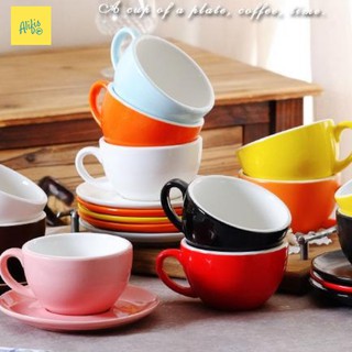 Bộ ly cà phê kèm đĩa nhiều màu