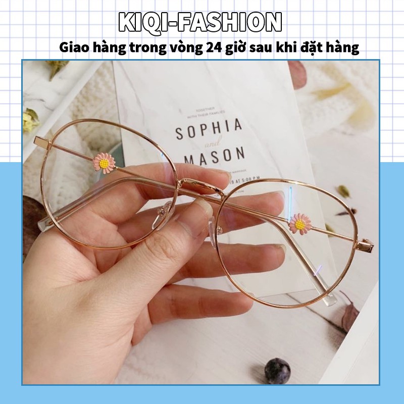 Mắt kính gọng tròn chống bức xạ phong cách Hàn Quốc thời trang cho nam và nữ