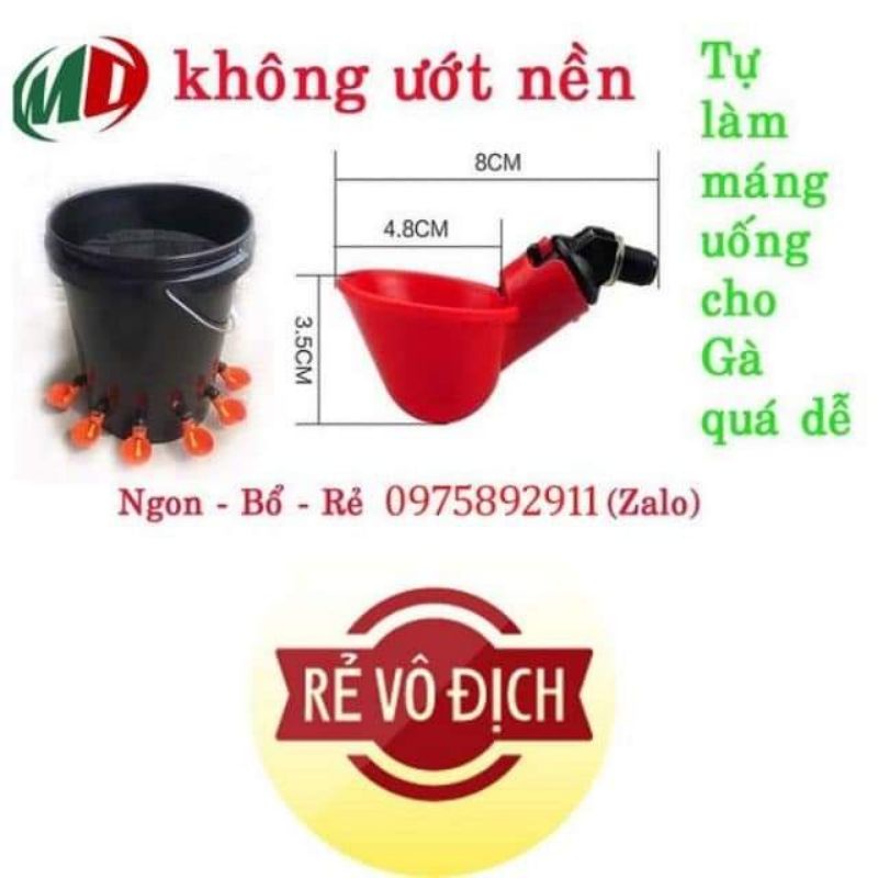 máng uống tự động cho gà , vịt , thỏ - các loại đầy đủ