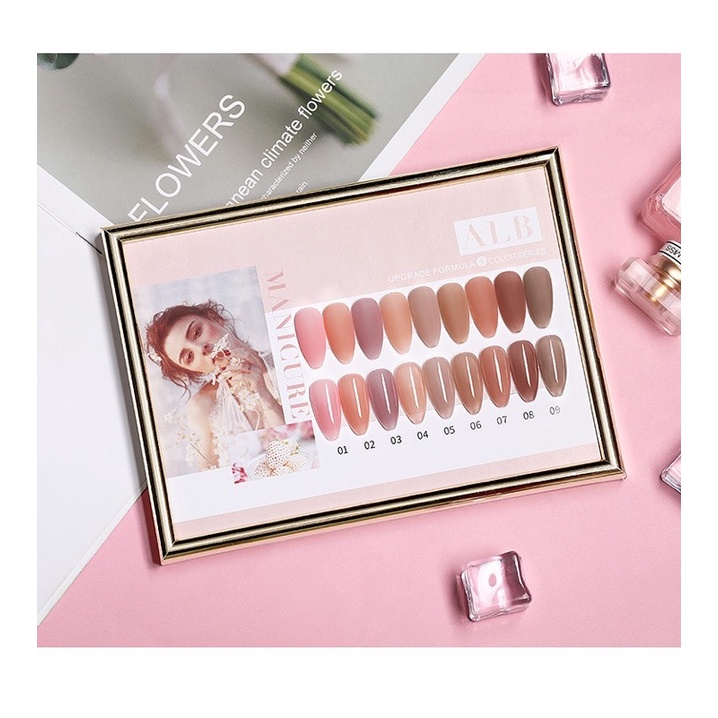 Sơn gel thach AS set 9 chai mã ALB hàng chuẩn dung tích 15ml
