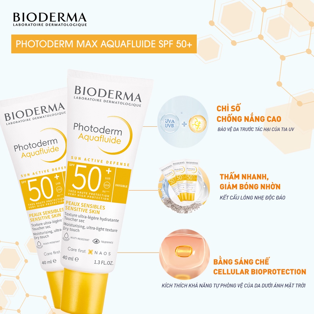 Kem chống nắng Bioderma Photoderm Max Aquafluide SPF 50+ 40ml