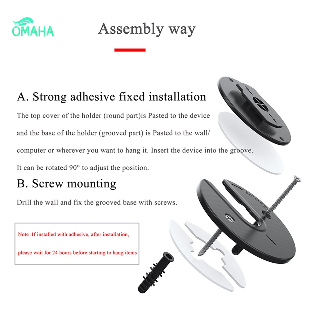 [OMAA Stock] Durable Wall Mount Rack Adjustable Router Storage Bracket Rotatable for WiFi Router