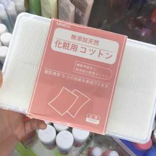 Bông Tẩy Trang Miniso Hộp Nhựa 1000 Miếng siêu tiết kiệm siêu tiên lợi
