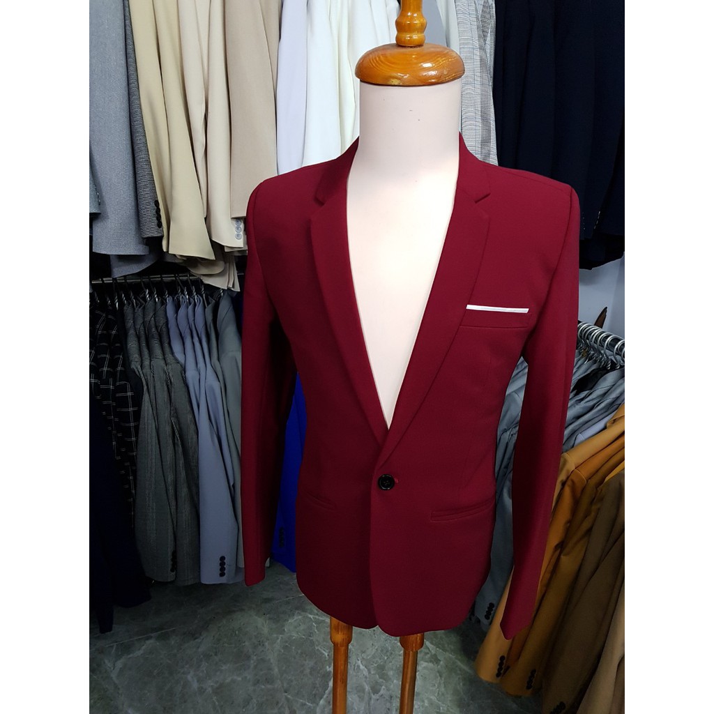 [Đỏ Đô] Áo vest nam kiểu hàn quốc chất liệu vải mềm mịn