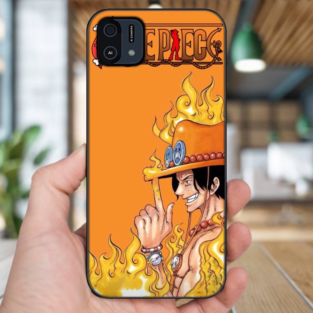 Ốp lưng Oppo A16K viền đen in hình Ace One Piece