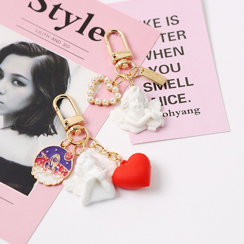 Móc chìa khóa hình hoạt hình màu sắc thời trang Hàn Quốc