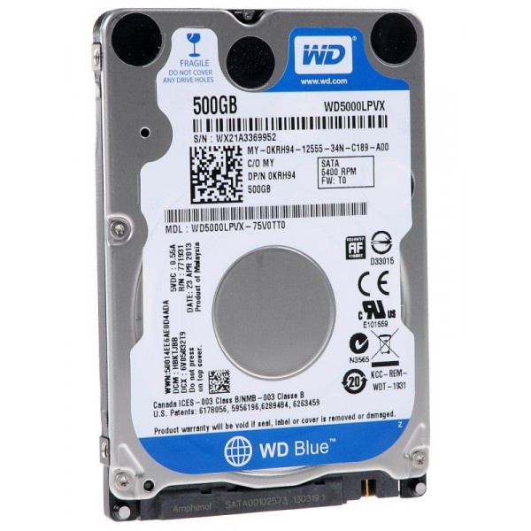 Ổ cứng laptop Western (WD) 500GB – 5400RPM – 2.5″