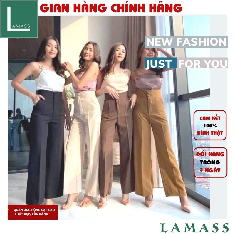 Quần vải ống rộng nữ 🌺quần ống rộng nữ 💚quần tây nữ công sở -phong cách thời trang hàn quốc,LAMASS | BigBuy360 - bigbuy360.vn