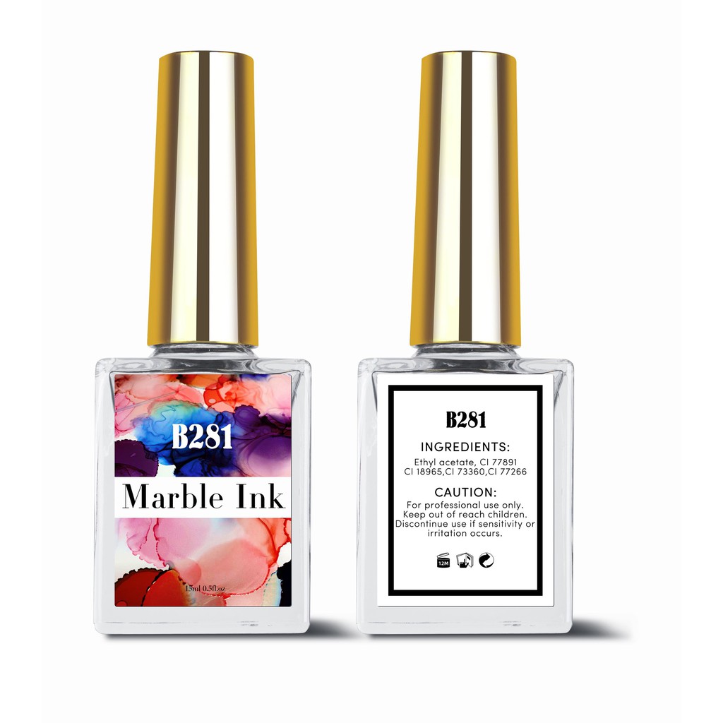 Set Cồn Loang Nail , Gel Loang B281 Marble Ink 12 Màu