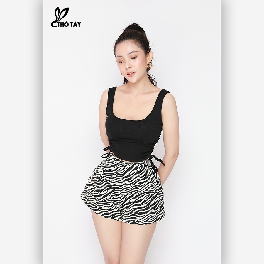 [Mã BMBAU50 giảm 7% đơn 99K] Áo Ba Lỗ Thiết Kế Dây Rút Hai Bên - THỎ TÂY