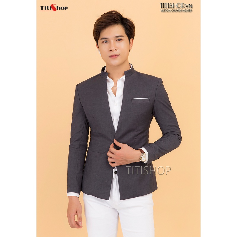 Áo Vest Nam Gỉa vest Titishop AGV22 Xám đậm