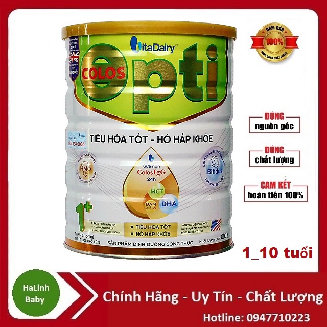 [Quét mã tích điểm] Sữa Colos Opti số 0+, 1+ 800g [Date mới nhất]