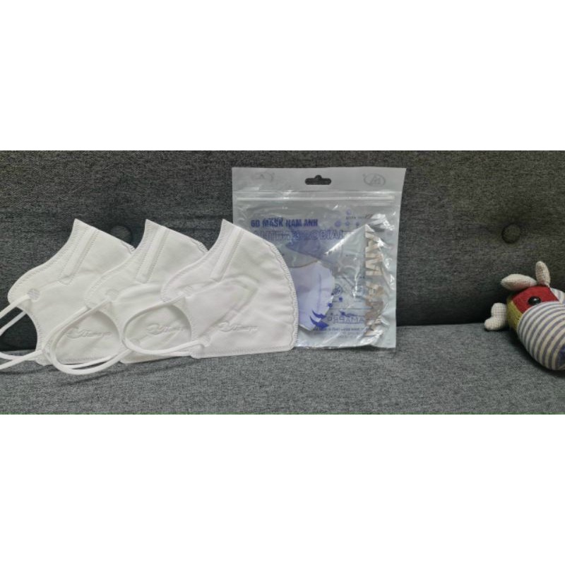 Khẩu trang 6D  Mask Platinum Người Lớn 5 lớp kháng khuẩn, túi 5 cái