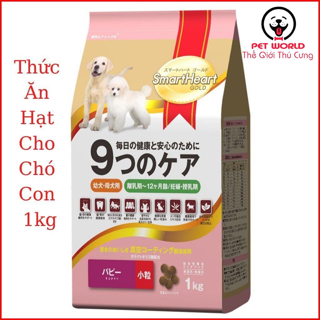 Thức Ăn Hạt Cho Chó Con Chó nhỏ SmartHeart Gold Puppy 1Kg