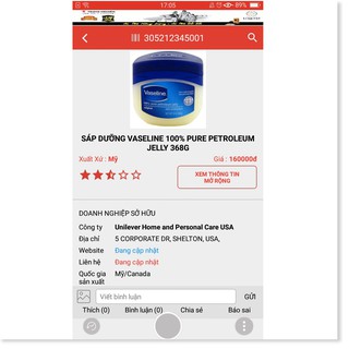 SÁP DƯỠNG VASELINE ĐA NĂNG 368G