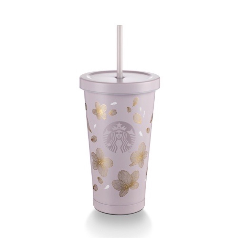 Ly Cold Cup Starbucks Stainless Steel Full Blossom 2022 18Oz