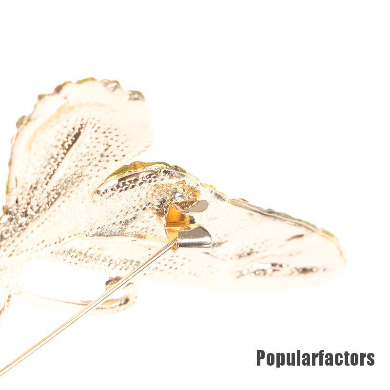 Ghim cài áo hình bướm pha lê nhiều màu sắc làm quà tặng cho nữ