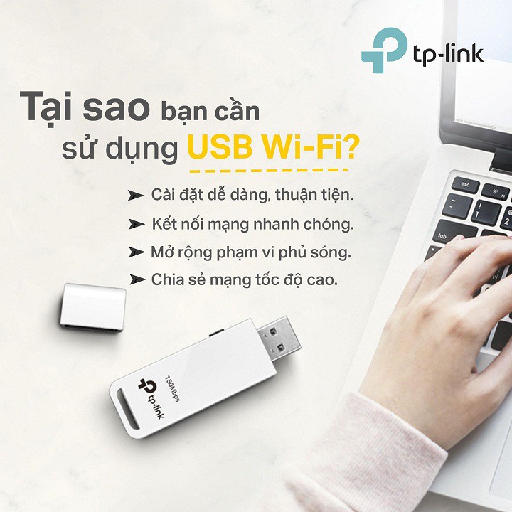 Bộ Thu Sóng Không Dây USB Wifi TPLINK TL-WN727N- Hàng Chính Hãng