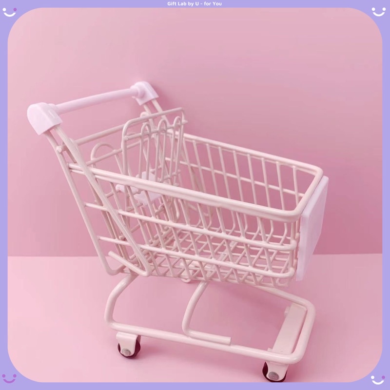 Xe đẩy mini decor, đựng đồ dễ thương