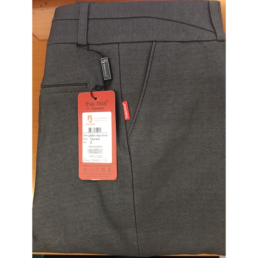 Quần tây Thái Hòa màu xám bông nhí T003-07 ống túm size L