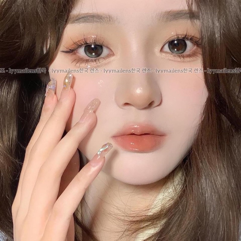 Lens Thái mẫu Milli xám long lanh filter 0 độ giãn vừa