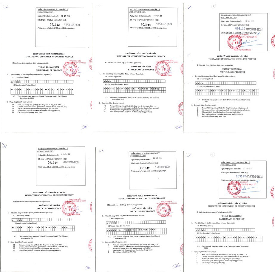 Son Lì Riori Matte Lipstick 7 Màu | BigBuy360 - bigbuy360.vn