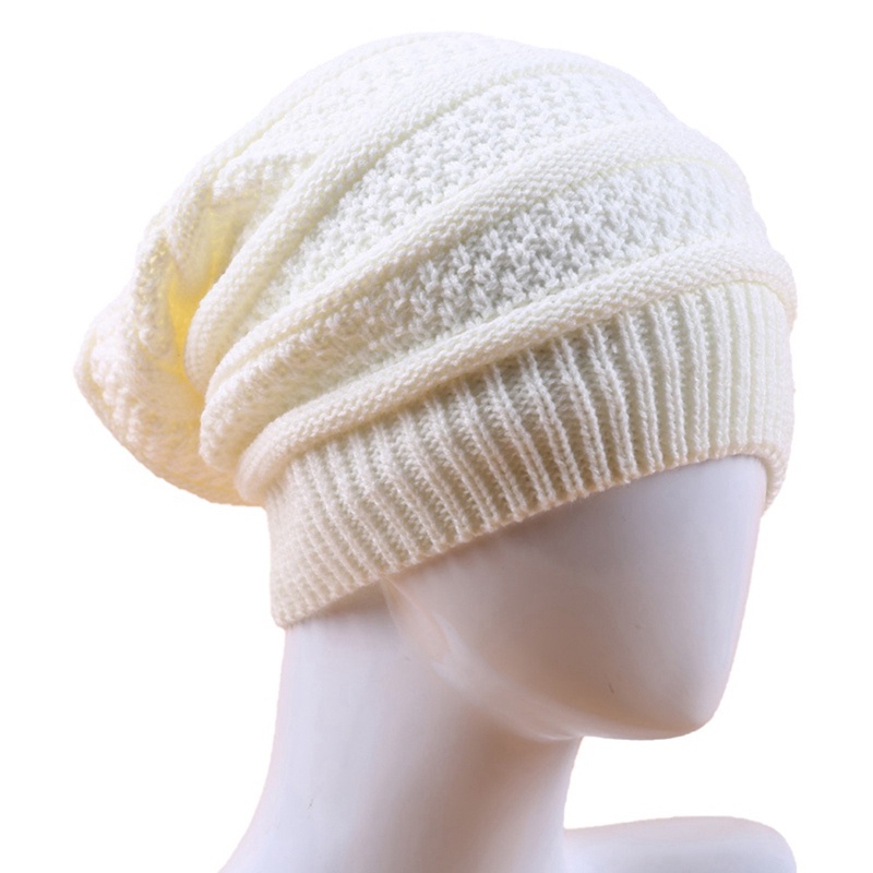Mũ len beanie giữ ấm đầu màu sắc cầu vồng ấn tượng