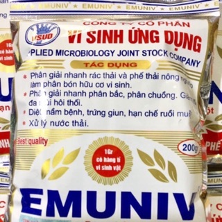 Chế phẩm vi sinh emuniv ủ rác, phân giải hữu cơ, khử mùi hôi