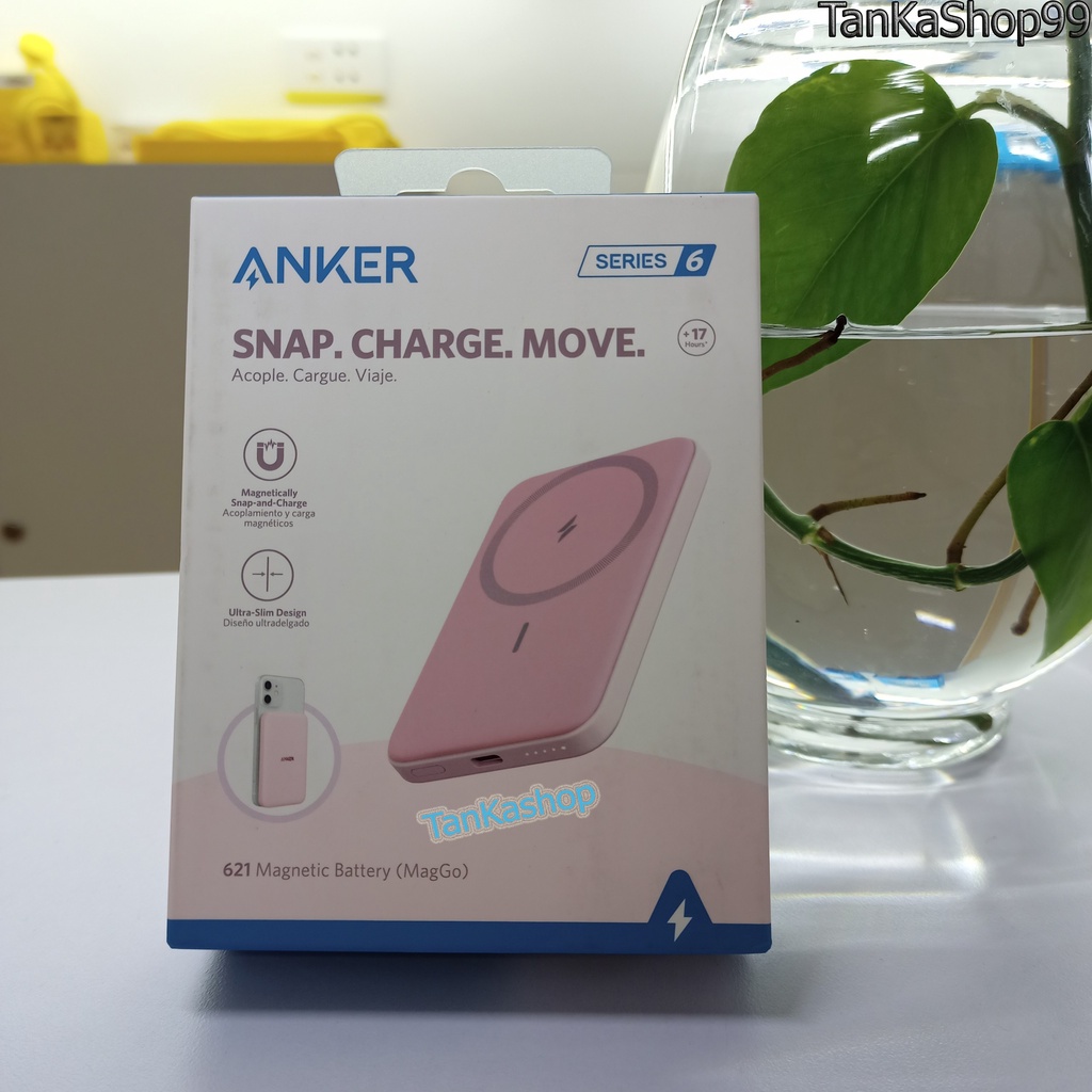 Pin Dự Phòng Anker Maggo 621 Magnetic A1610 5000mAh Hít Nam Châm Cho ip12 - ip14series