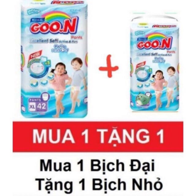 Mua 2 tặng 1 tã bỉm quần/ bim dán Goon Slim đại nhập khẩu M60/L48/Xl42/Xxl34/M66/L56/xl50