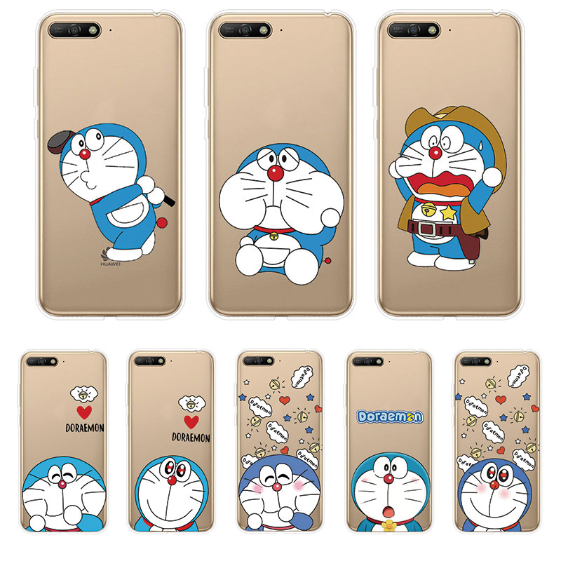 Ốp Lưng Huawei Y6 II Y6 2017 Prime 2018 Y6 Pro 2019 TPU mềm Case Doraemon Two