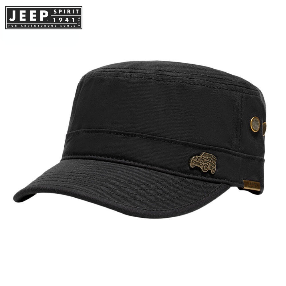 JEEP SPIRIT 1941 ESTD Mũ cho nam giới Authentic High end Thương hiệu cao cấp giải trí của nam giới Quầy mũ phẳng mùa hè