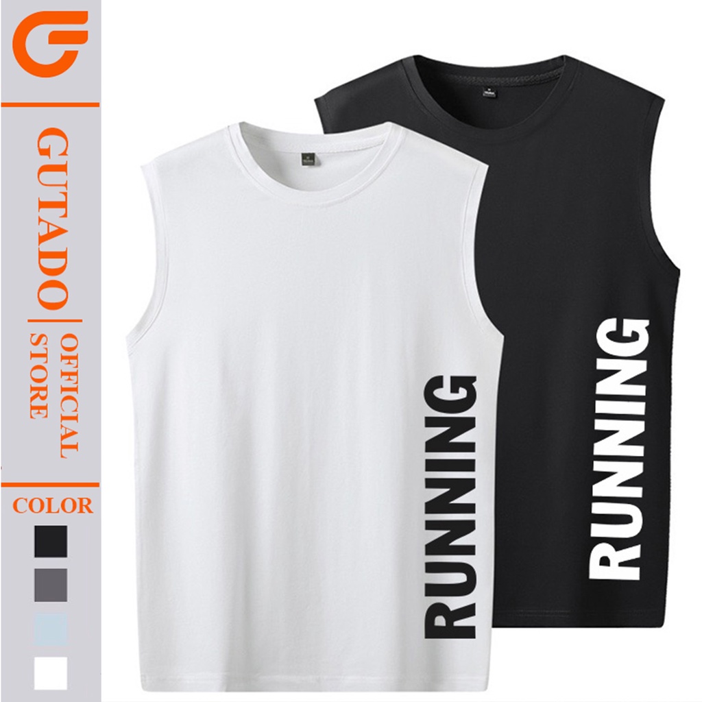Áo ba lỗ tanktop Running chất vải thun lạnh cổ tròn form rộng sát nách tập gym co giãn mùa hè