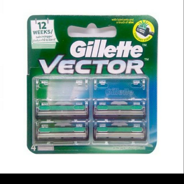 Vĩ 4 lưỡi dao cạo râu Gillette Vector