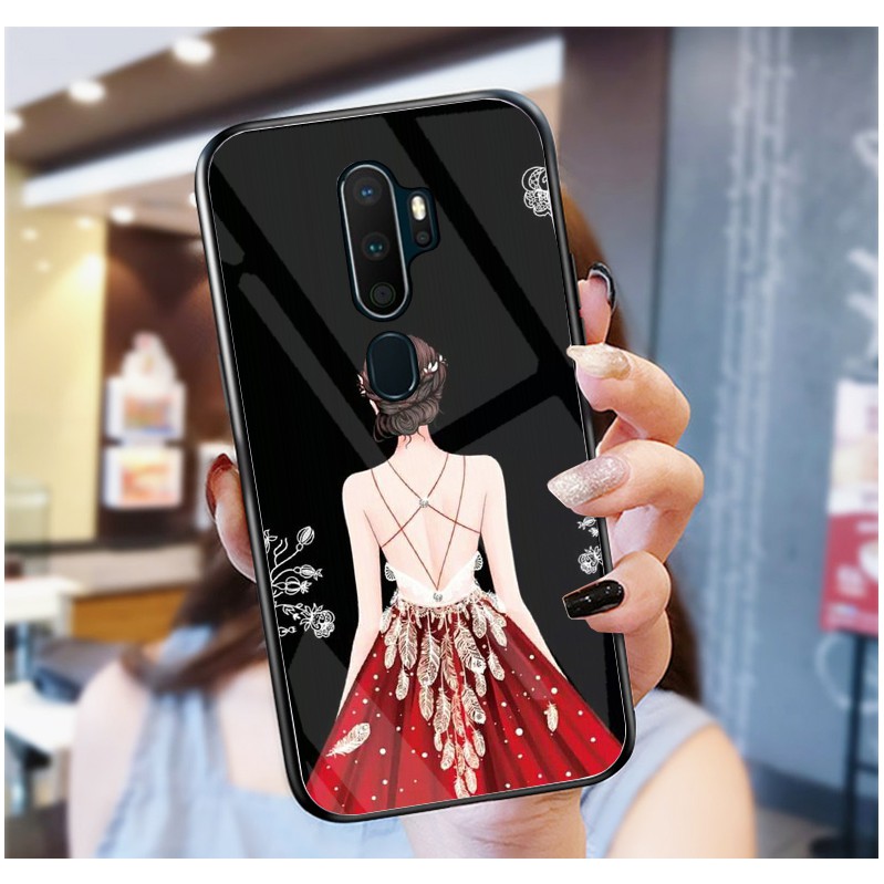 Ốp Lưng OPPO A5 2020, A9 2020 mặt kính cường lực cao cấp
