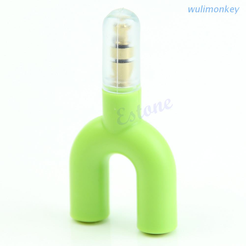 Đầu Chia Cổng Âm Thanh Hình Chữ U Từ Giắc Cắm 3.5mm Sang 2 Cổng Cắm Cho Tai Nghe
