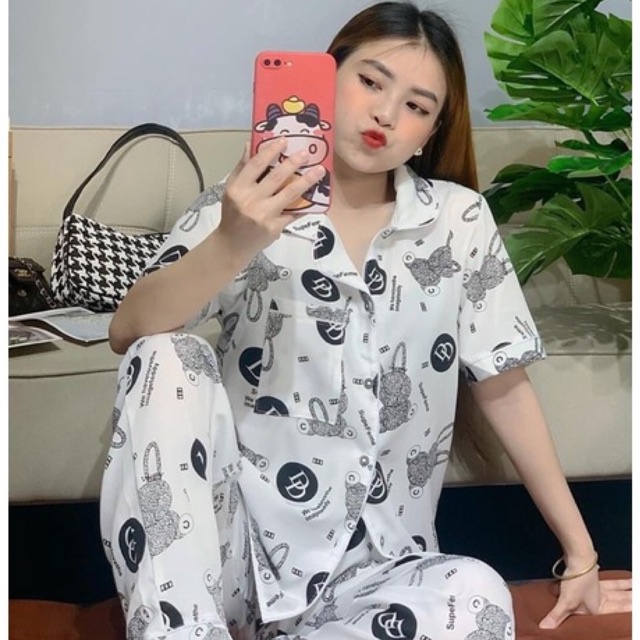 BỘ PIJAMA MẶC NHÀ CHẤT KATE (ẢNH THẬT SHOP CHỤP) FREESIZE 40-55KG #T01 | BigBuy360 - bigbuy360.vn