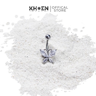 (1 Chiếc) Khuyên Rốn Bướm bạc - Hợp kim -  Khoen Store