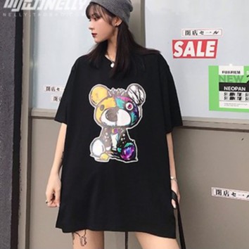 Áo thun tay lỡ Unisex Shynstores - áo phông nam nữ form rộng hoạt hình freeship