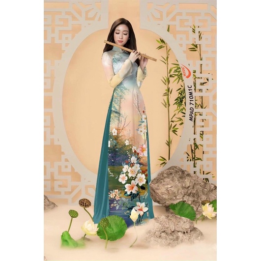 Vải áo dài phong cảnh