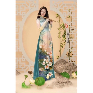 vải áo dài phong cảnh