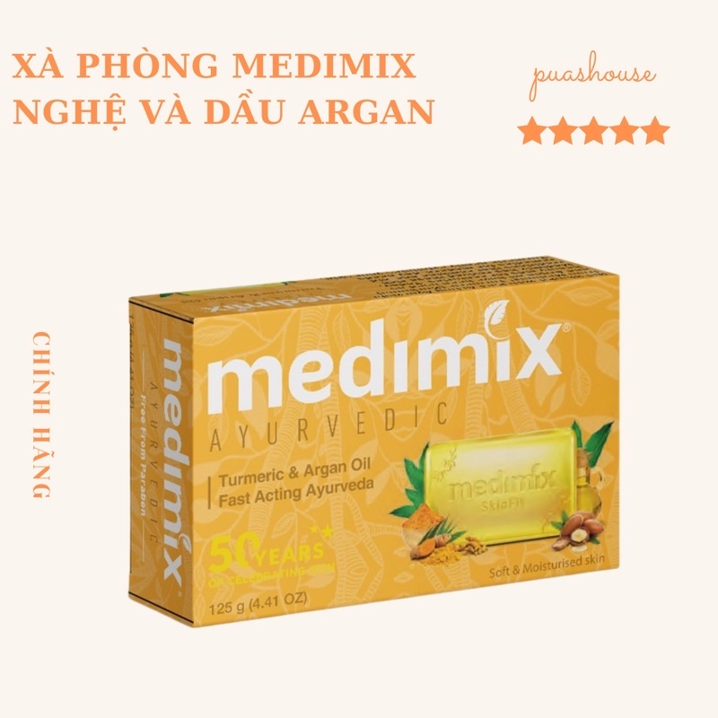 BÁNH XÀ PHÒNG MEDIMIX NGHỆ & DẦU ARGAN SÁNG DA ẤN ĐỘ 125G