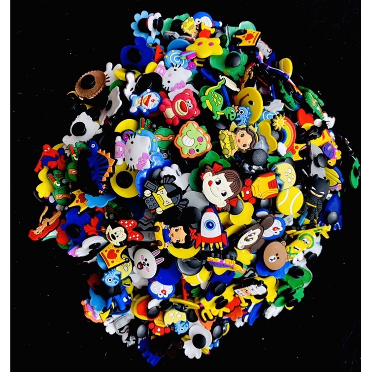 Set 10 chiếc jibbitz sticker 2d gắn dép