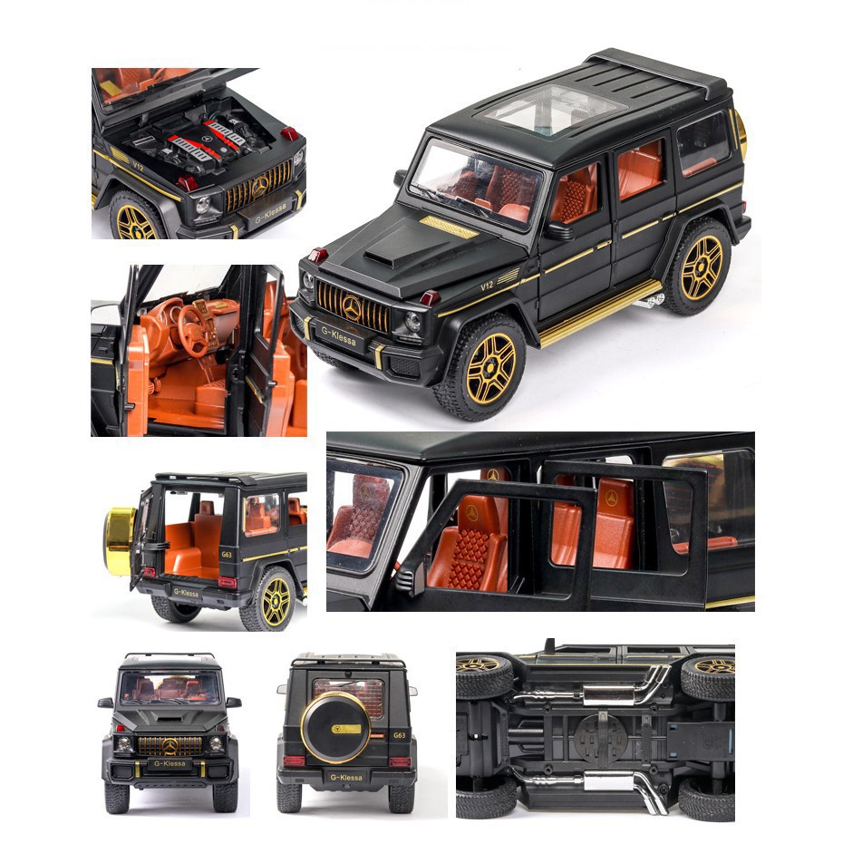 Xe mô hình tĩnh tỉ lệ 1:24 Mercedes Benz AMG G63, chất liệu hợp kim cao cấp, thiết kế tinh xảo