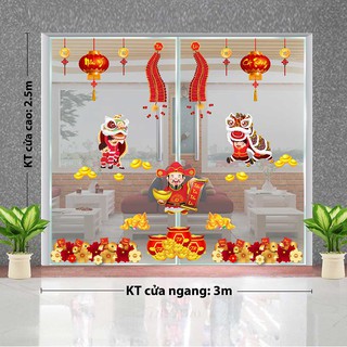 DECAL TRANG TRÍ TẾT 2021 COMBO SỐ 60