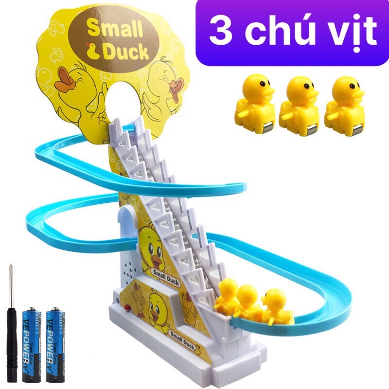 Đồ Chơi Cầu Trượt Vịt Vàng Leo Thang Phát Nhạc Cực Vui Tai Cho Bé Yêu