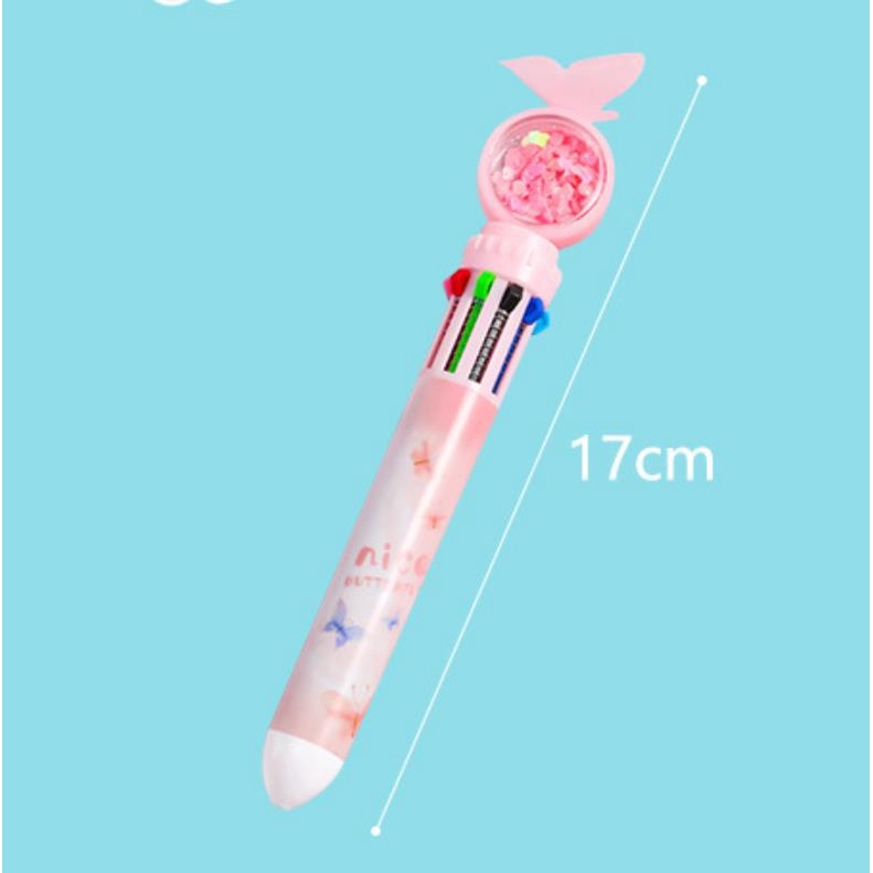 Bút Bi 10 Trong 1 Nhiều Màu Sắc Họa Tiết Động Vật Hoạt Hình Cho Học Sinh / Văn Phòng