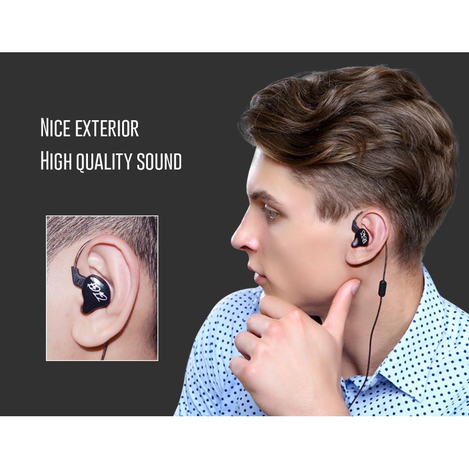 KZ ED12 Custom Style Earphone Detachable Cable In Ear Audio Monitors Noise Isolating HiFi Music Sports Earbuds