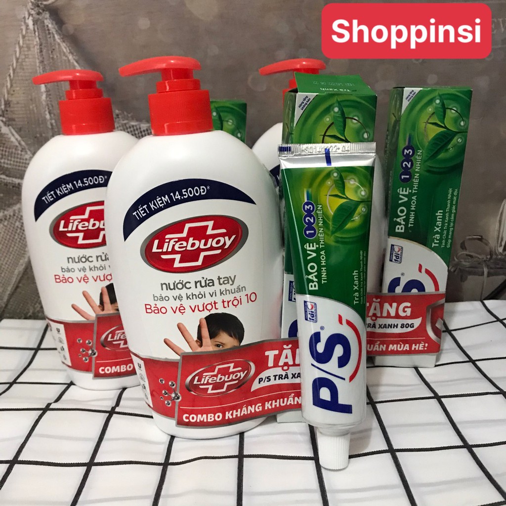 [Mua 1 tặng 1] Tặng kem đánh răng PS 80g khi mua nước rửa tay Lifebuoy 500ml