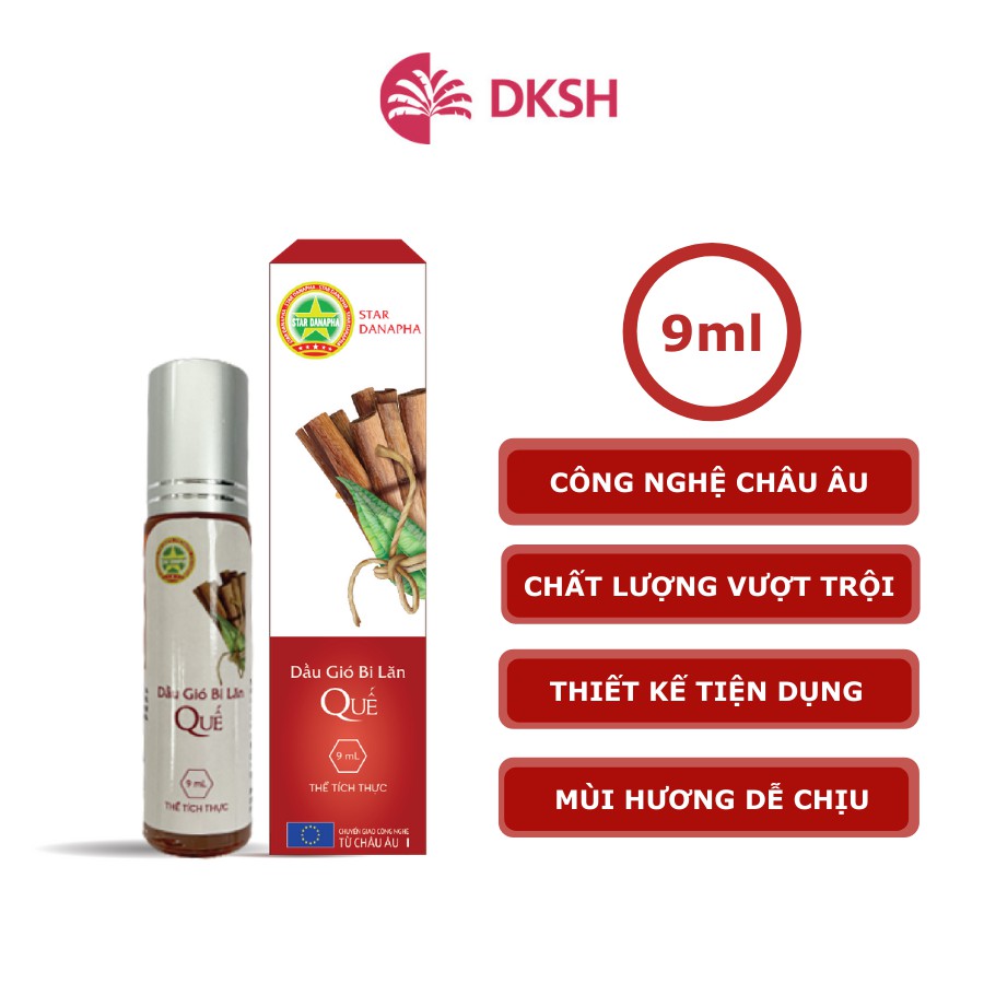 Dầu gió bi lăn Hương Quế Cao Sao Vàng STAR DANAPHA 9ml